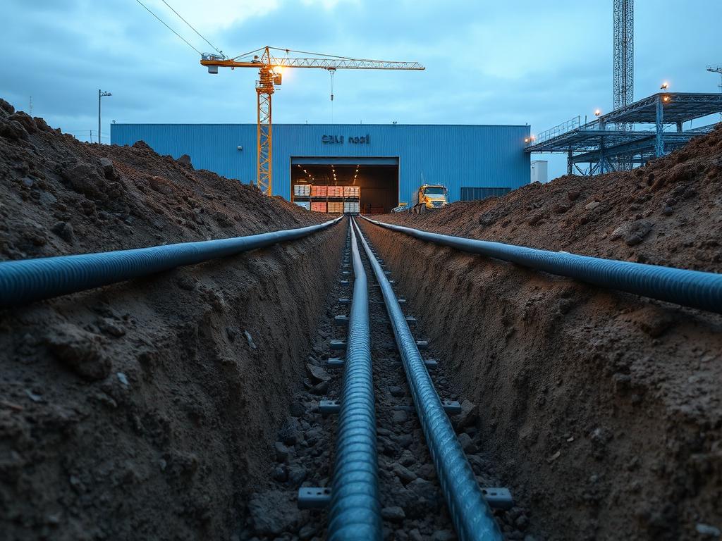 Branșament subteran depozit logistic